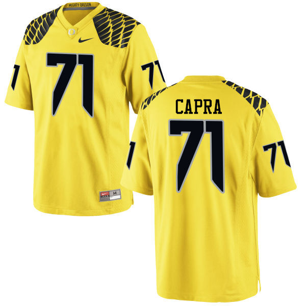 Men #71 Jacob Capra Oregon Ducks College Football Jerseys-Yellow